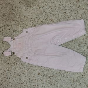 OshKosh vintage 90s pink and white striped overalls size 3T Rare